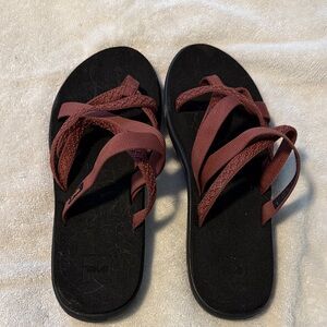 Teva Women's Black and Red Sandals